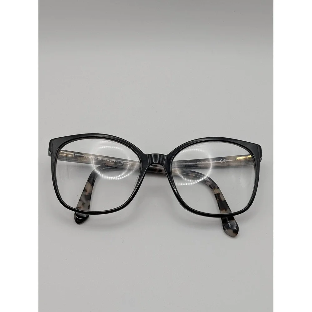 Kate Spade New York Maci Eyeglasses Frames Only Black Full Rim Spade Logo 52mm